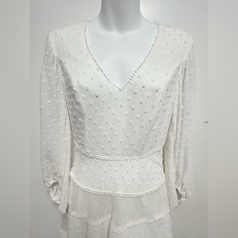 Bardot White Long Sleeve Dress - Picture 3 of 10